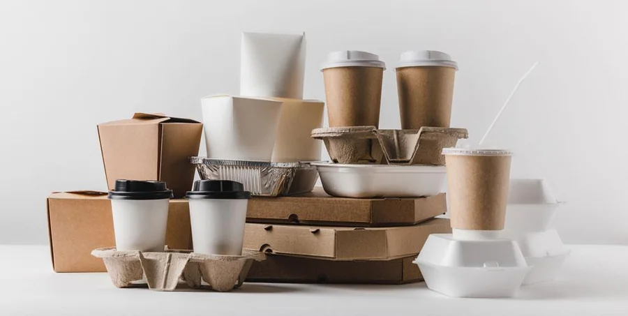 Disposable foodservice packaging photograph